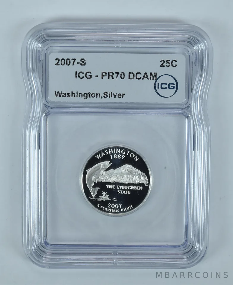 2007-S Washington State Quarter Washington Silver PR70 DCAM ICG