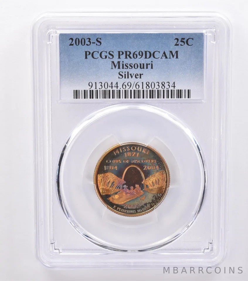 2003-S Washington State Quarter Missouri Silver PR69 DCAM PCGS Nice Tone *8772
