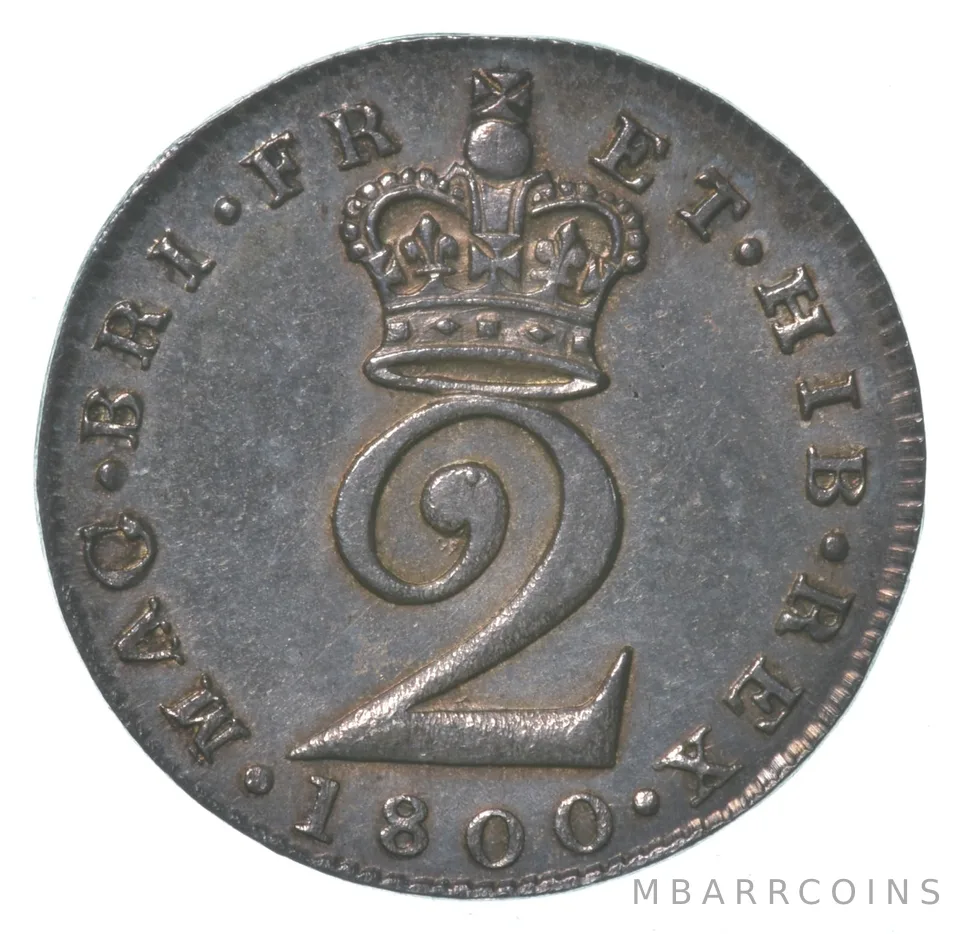1800 Great Britain 2 Pence Maundy *8402