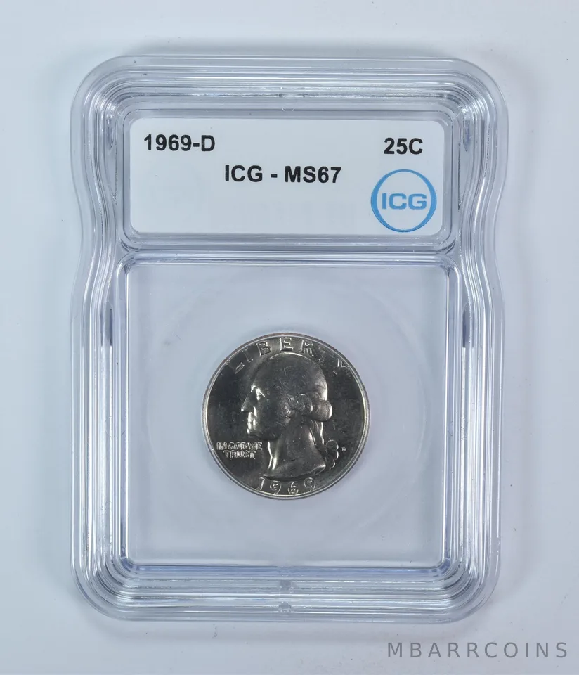 1969-D Washington Quarter MS67 ICG