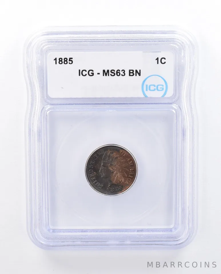 1885 Indian Head Cent MS63 BN ICG Beautiful Tone *3673
