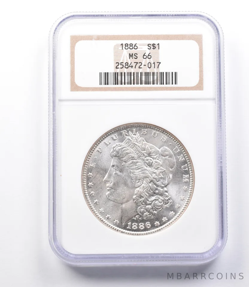 MS66 1886 Morgan Silver Dollar NGC Old Holder *1934