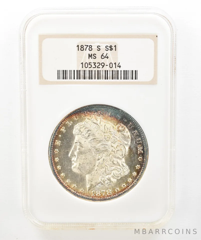 1878-S Morgan Silver Dollar MS64 NGC Peripheral Tone *5186