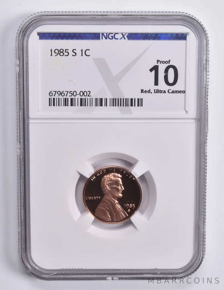 1985-S Lincoln Memorial Cent Proof 10 RD UCAM NGC X NGCX
