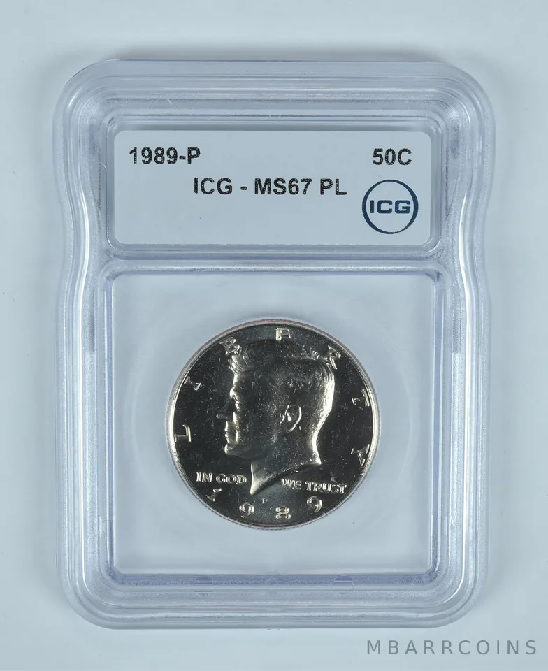1989-P Kennedy Half Dollar MS67 PL ICG