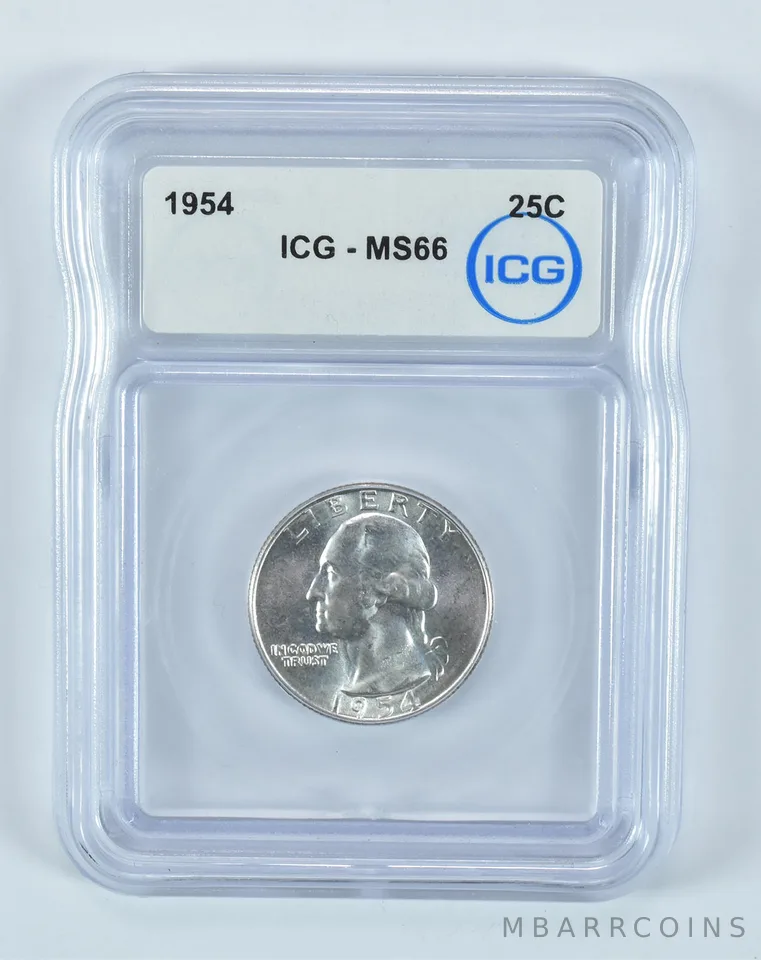 1954 Washington Quarter MS66 ICG