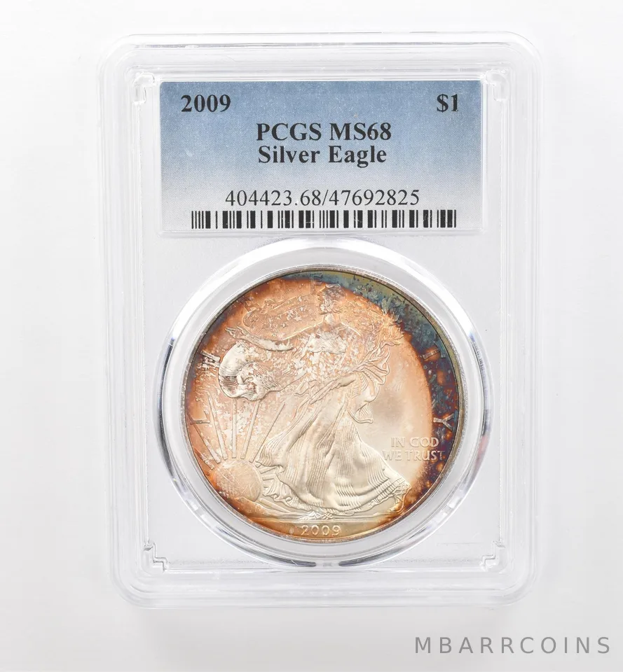 2009 American Silver Eagle MS68 PCGS Beautiful Tone *1743