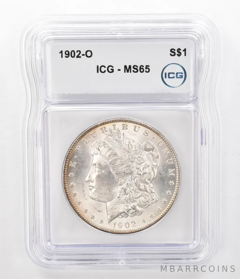 1902-O Morgan Silver Dollar MS65 ICG Beautiful Tone Reverse *5184