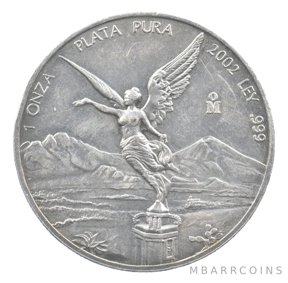 2002 Mo Mexico 1 Onza Silver Libertad *6161