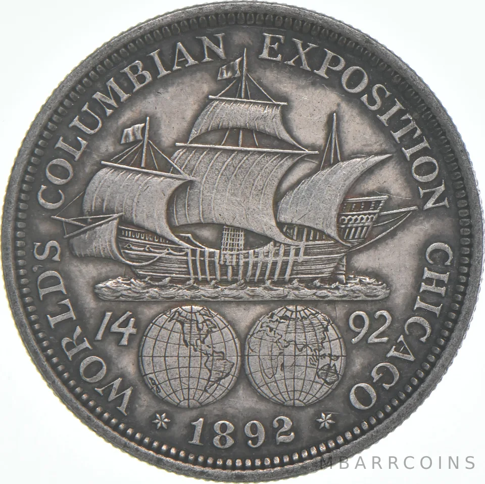 1892 Columbian Exposition Commemorative Half Dollar Avg Circ 90% Silver