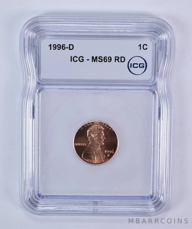 1996-D Lincoln Memorial Cent MS69 RD ICG