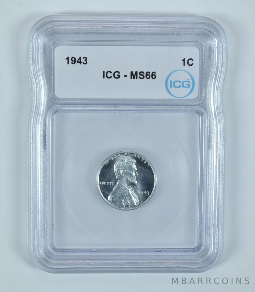 1943 Lincoln Wheat Cent MS66 ICG