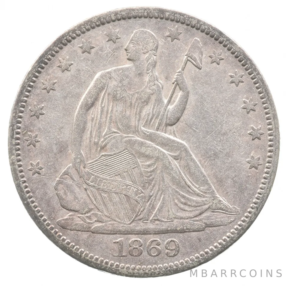 1869-S Seated Liberty Half Dollar a6088