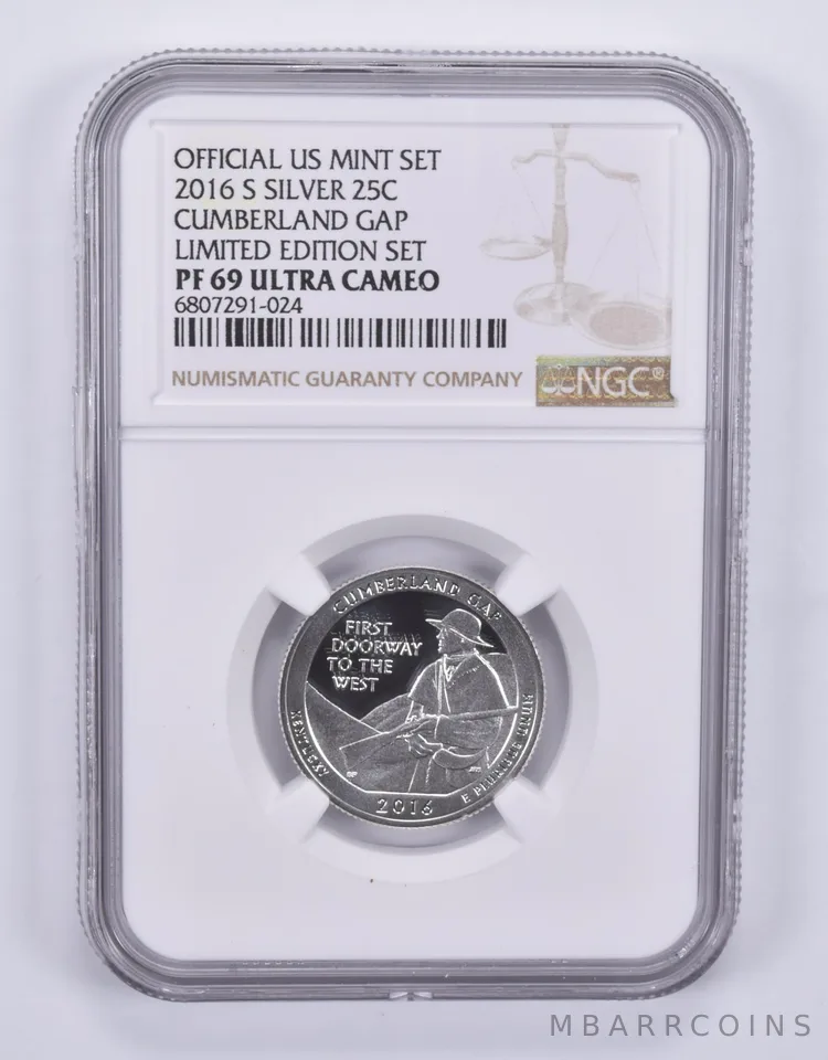 2016-S Quarter Silver Cumberland Gap Limited Edition Set PF69 UCAM NGC