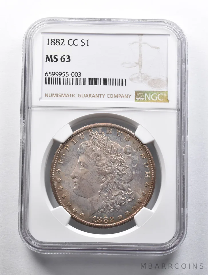 MS63 1882-CC Morgan Silver Dollar NGC - Great color *2197