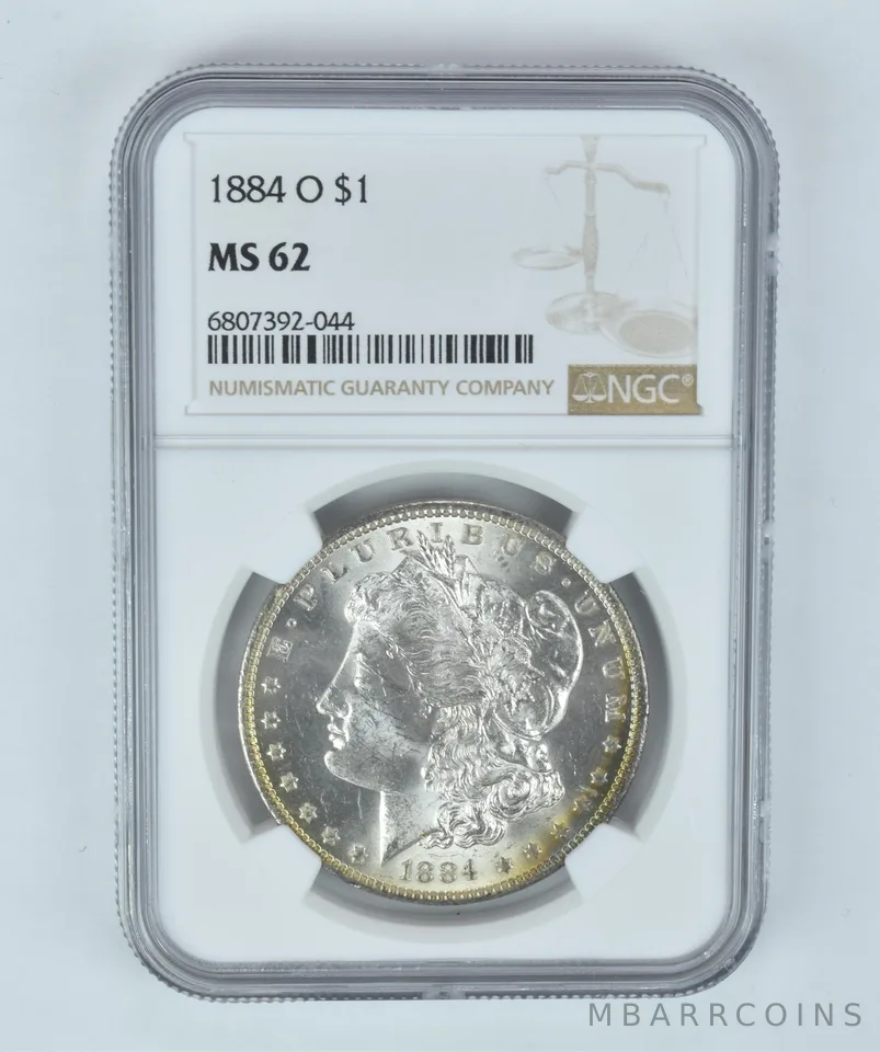 MS62 1884-O Morgan Silver Dollar NGC Beautifully Toned *2223