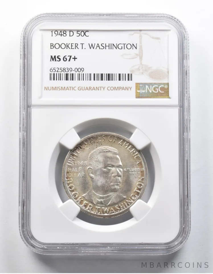 MS67+ 1948-D Booker T Washington Half Dollar NGC *2049