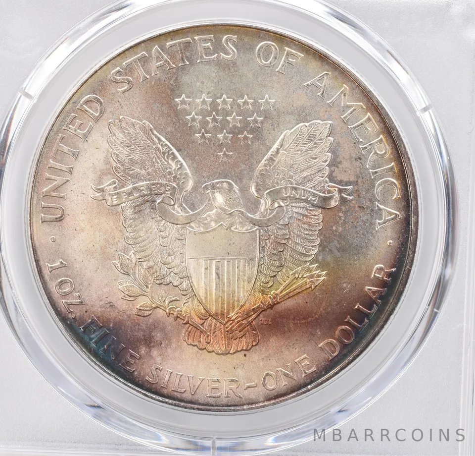 1997 American Silver Eagle MS68 PCGS Beautiful Tone *1152