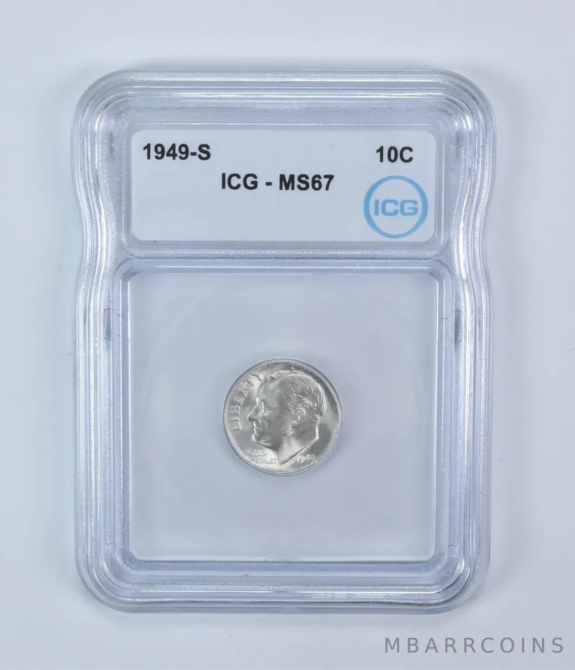 1949-S Roosevelt Dime MS67 ICG