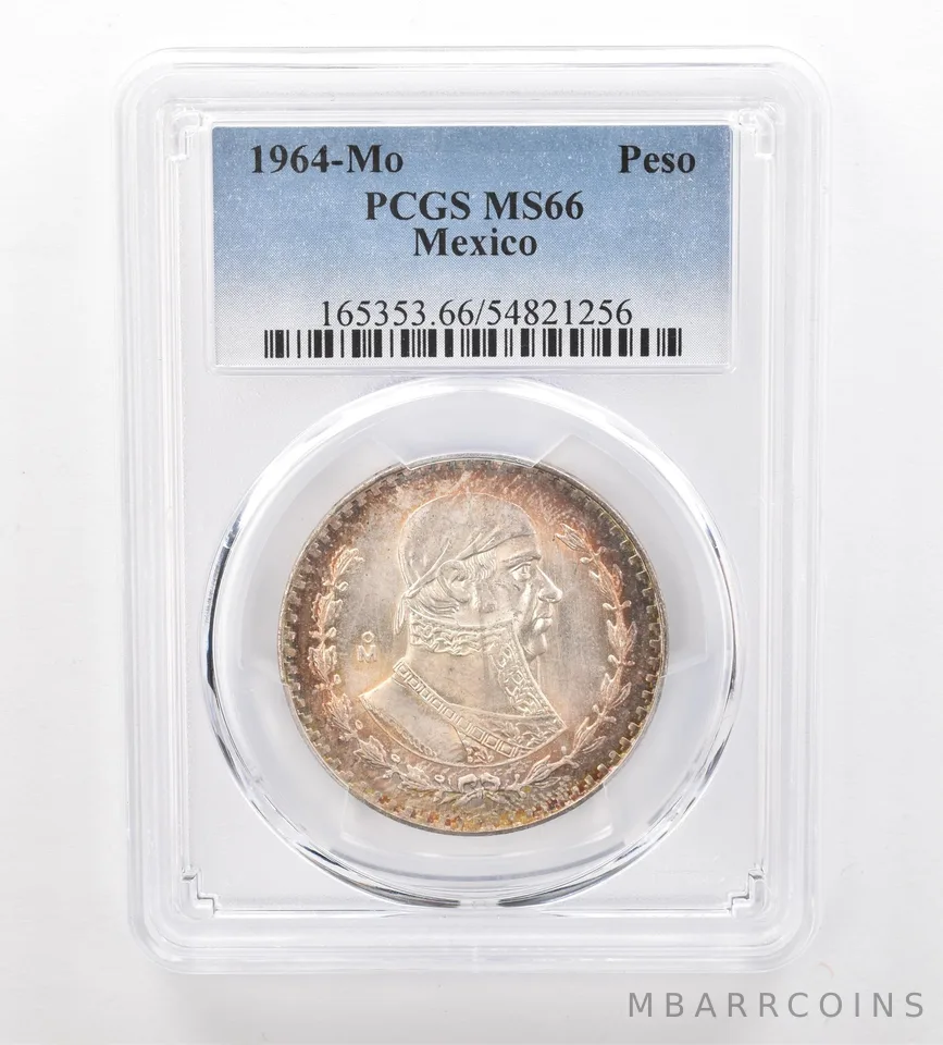 1964 Mo Mexico Peso MS66 PCGS Beautiful Tone *7456