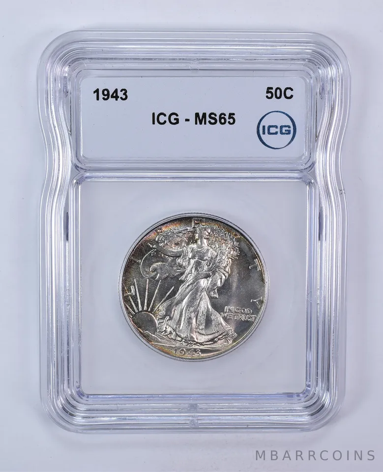 1943 Walking Liberty Half Dollar MS65 ICG