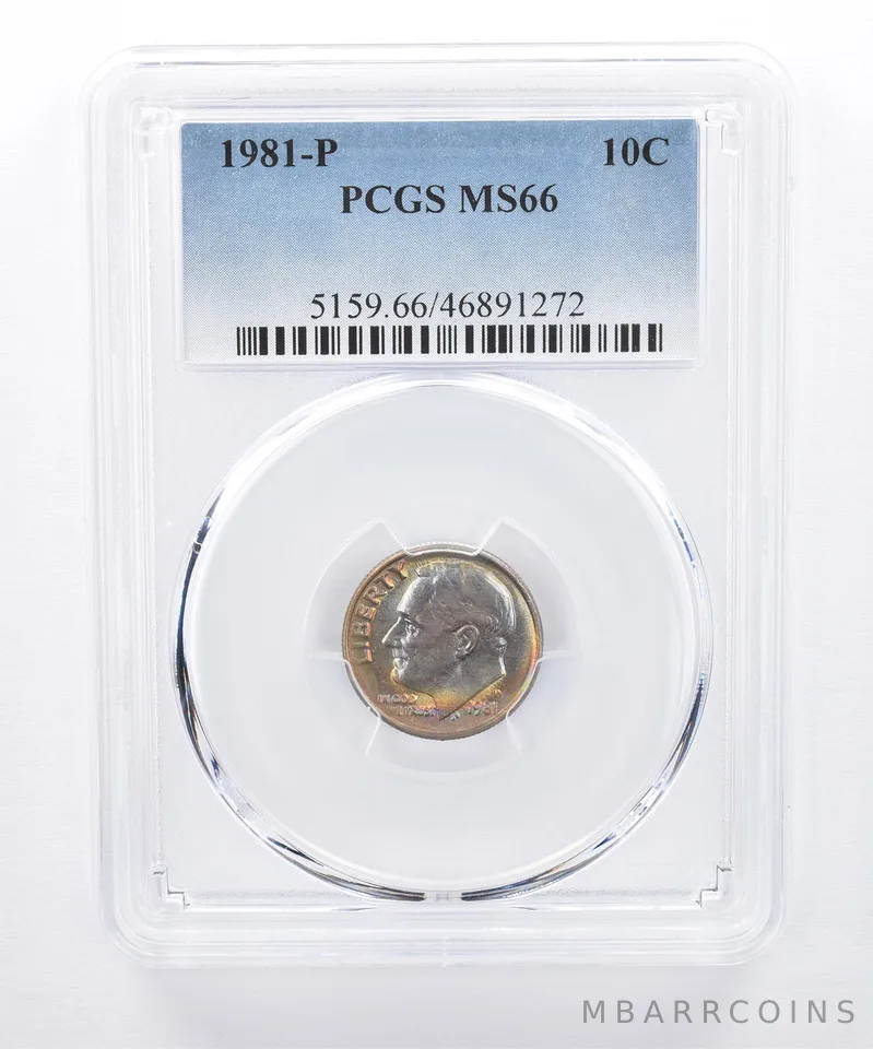 1981-P Roosevelt Dime MS66 PCGS Beautiful Tone *8293