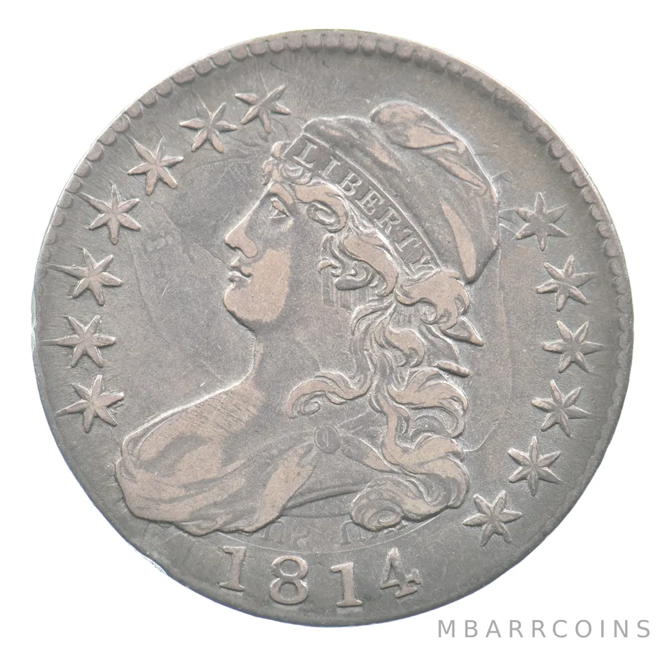 1814 Capped Bust Half Dollar O-105 R2 a5084