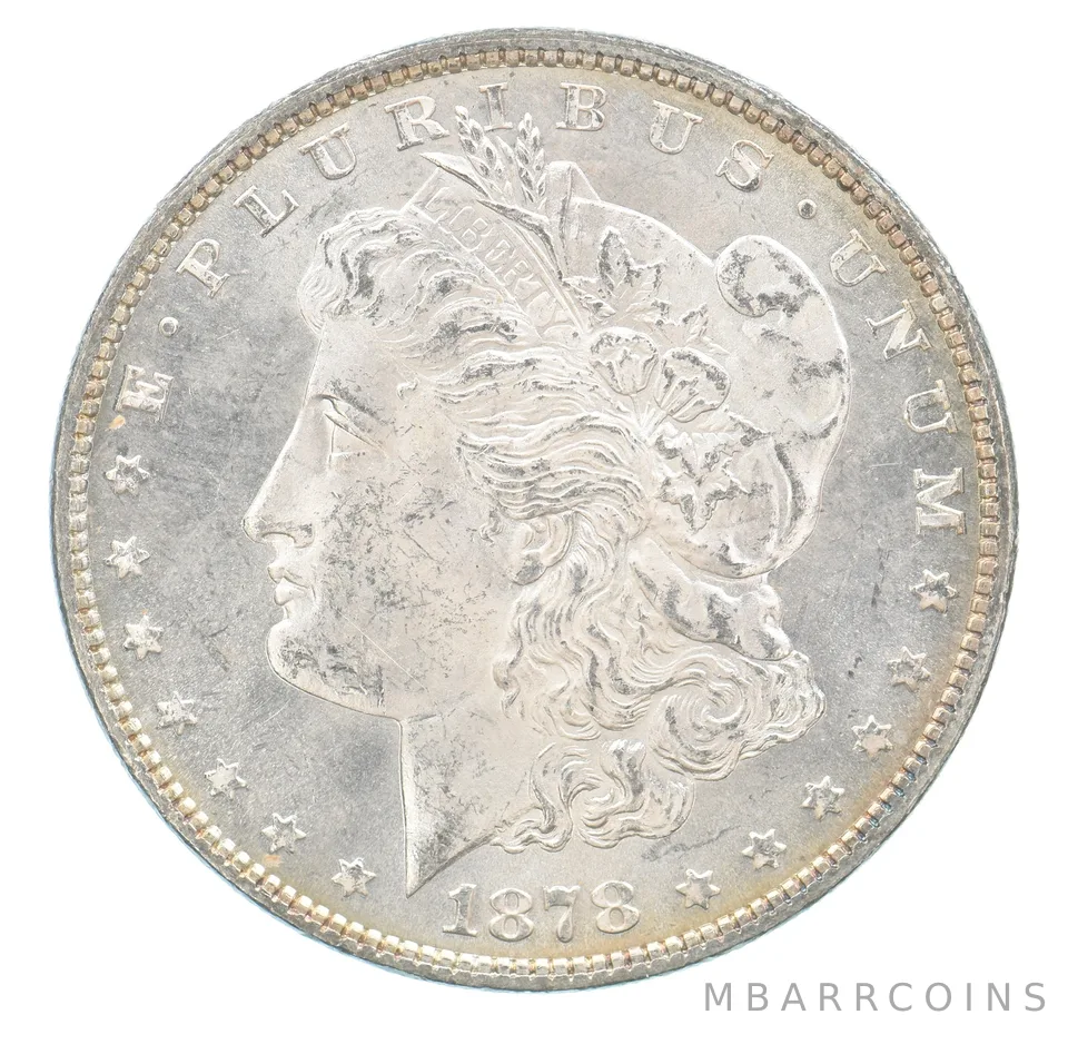 1878 7TF Morgan Silver Dollar Reverse Of 79 Beautiful Tone *0691