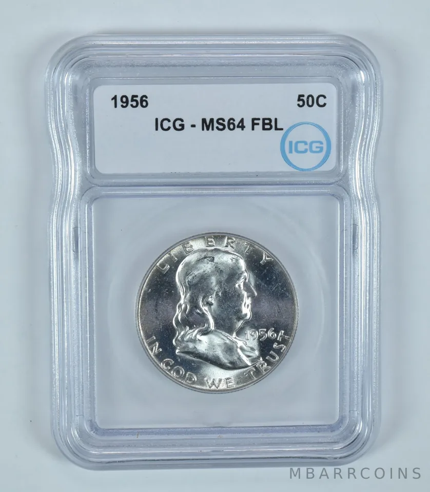 1956 Franklin Half Dollar MS64 FBL ICG