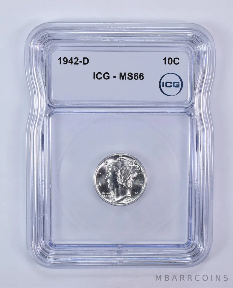 1942-D Mercury Dime MS66 ICG