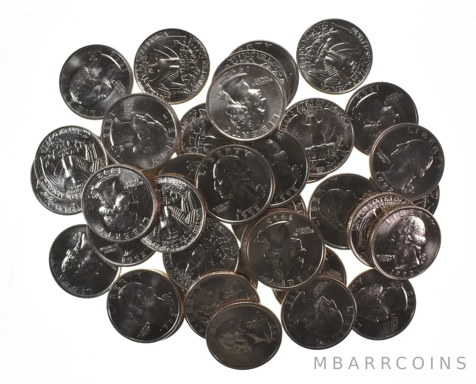 Lot (40) 1992-P Washington Quarter Clad Unc Roll