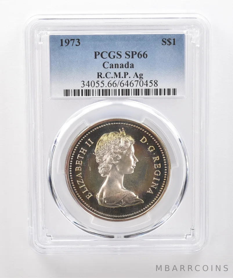 1973 Canada 1 Dollar Silver RCMP SP66 PCGS Beautiful Tone *1934