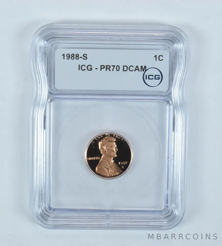 1988-S Lincoln Memorial Cent PR70 DCAM ICG