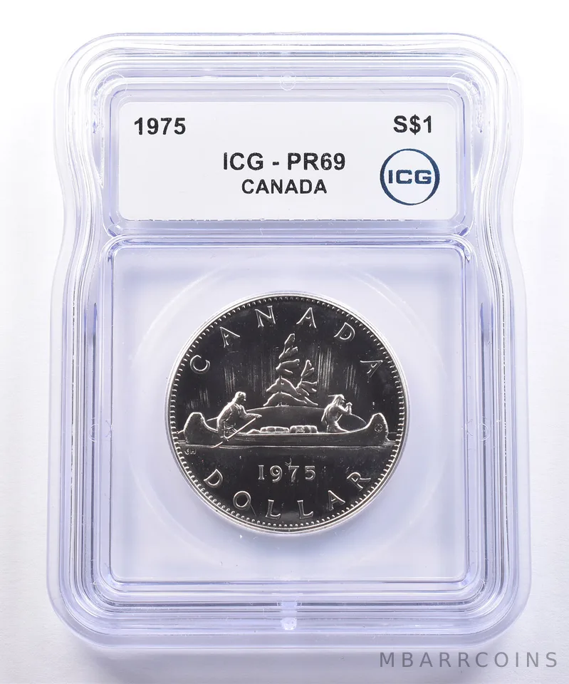 1975 Canada 1 Dollar Voyageurs PR69 ICG