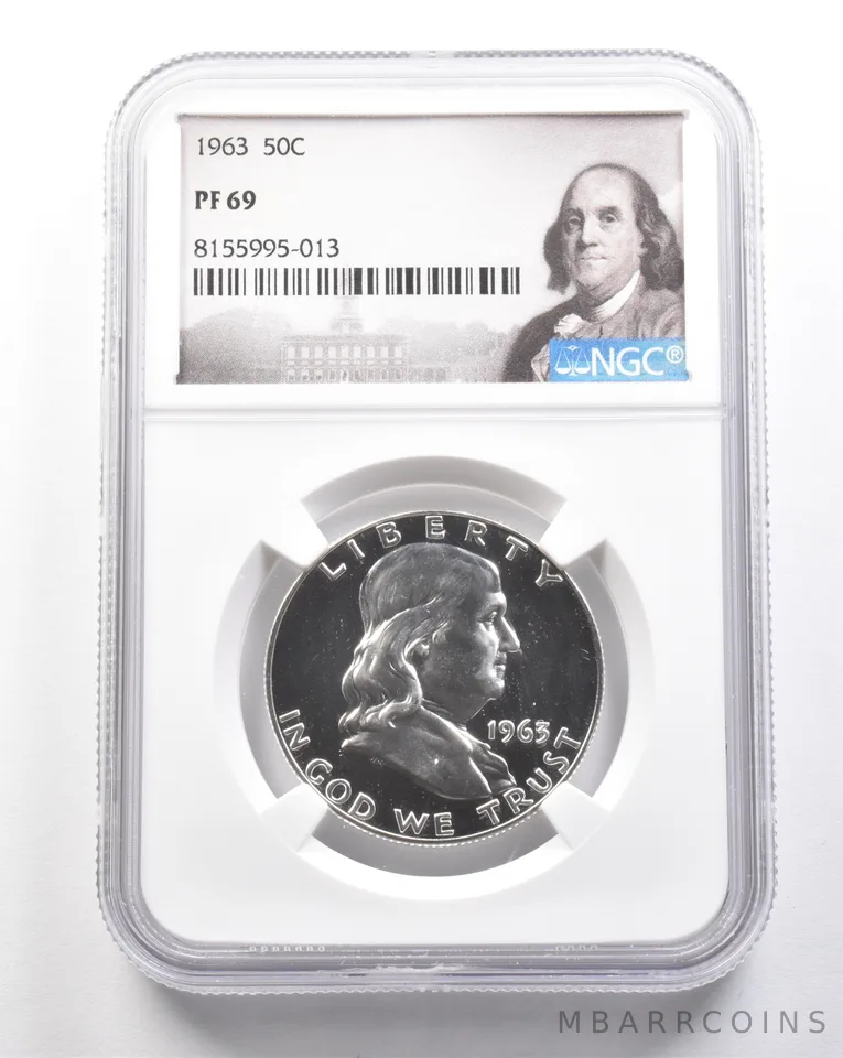 1963 Franklin Half Dollar PF69 NGC PQ Great Contrast *7462