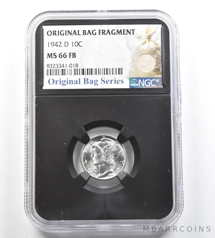 1942-D Mercury Dime Original Bag Fragment MS66 FB NGC *0404