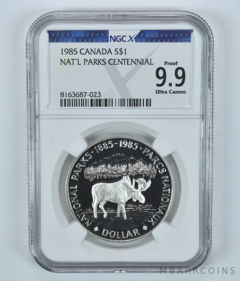 1985 Canada 1 Dollar Silver National Parks Proof 9.9 UCAM NGC X NGCX