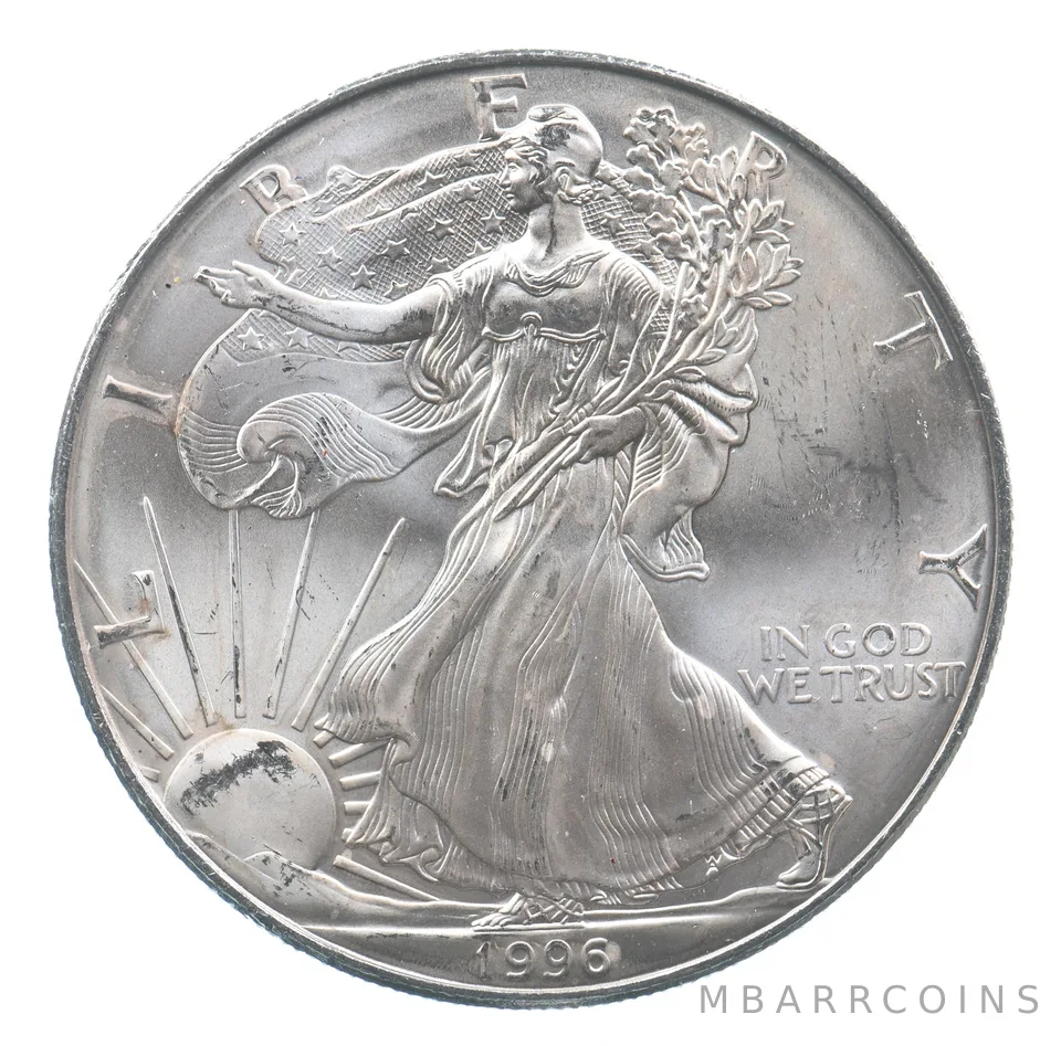 Rarest 1996 American Silver Eagle - Key Date - Rare LOW MINTAGE *708