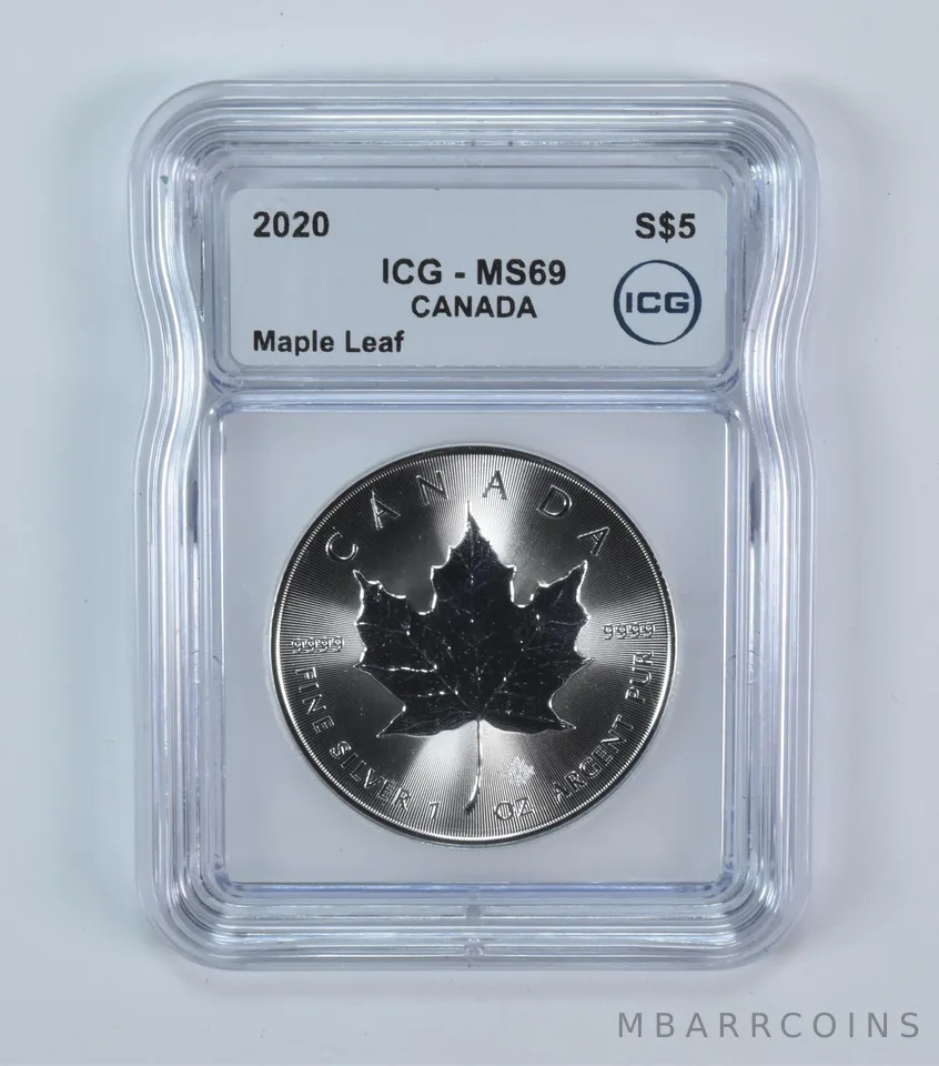 2020 Canada 5 Dollars Silver Maple Leaf MS69 ICG