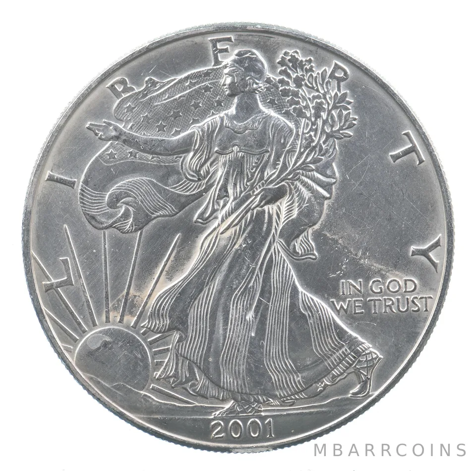 Better Date 2001 American Silver Eagle 1 Troy Oz .999 Fine Silver *858