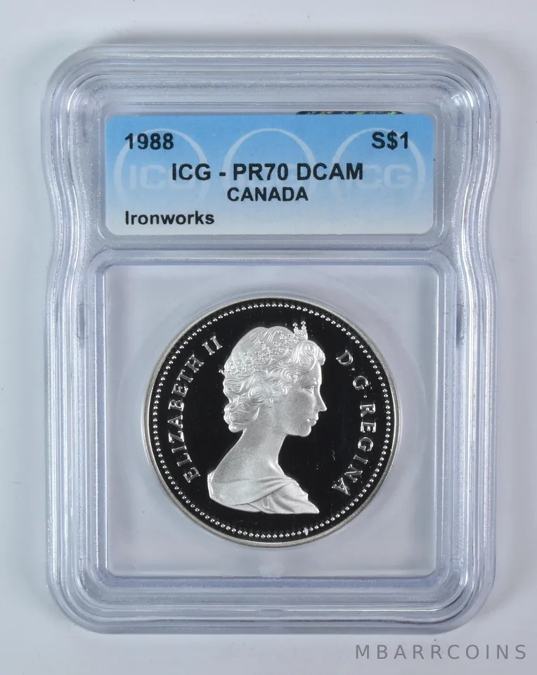 1988 Canada 1 Dollar Silver St Maurice Ironworks PR70 DCAM ICG