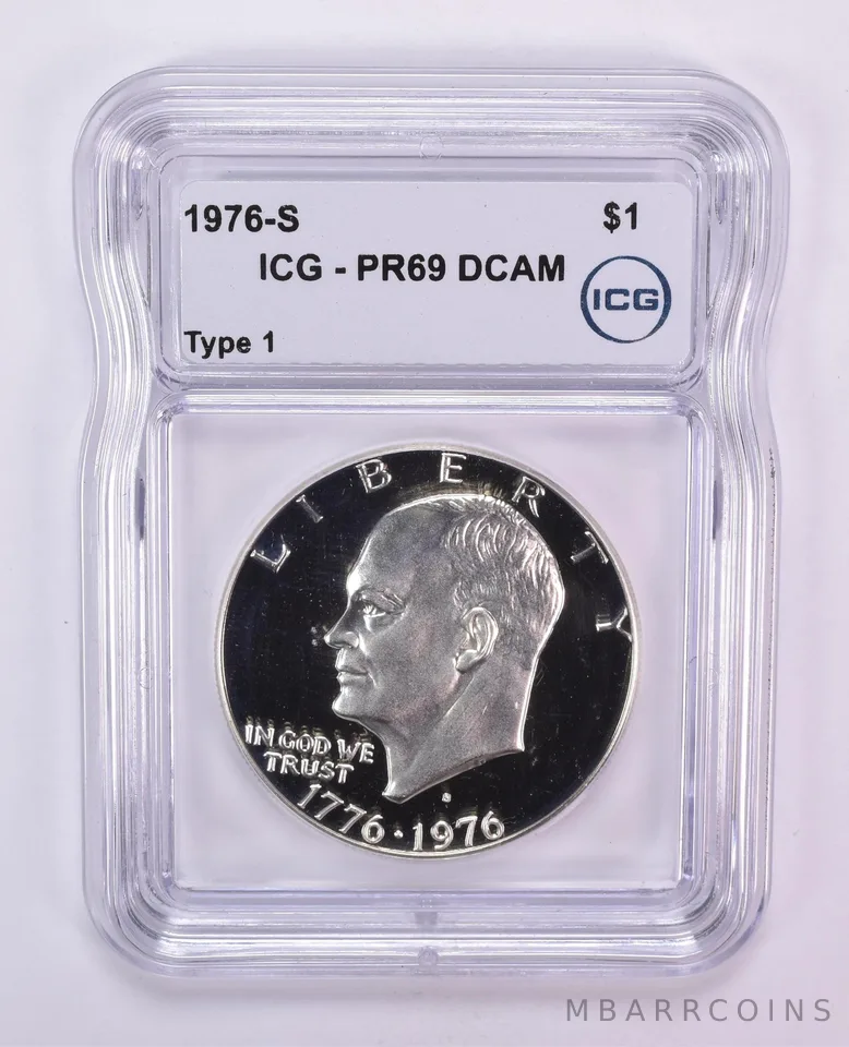 1976-S Eisenhower $1 Type 1 PR69 DCAM ICG