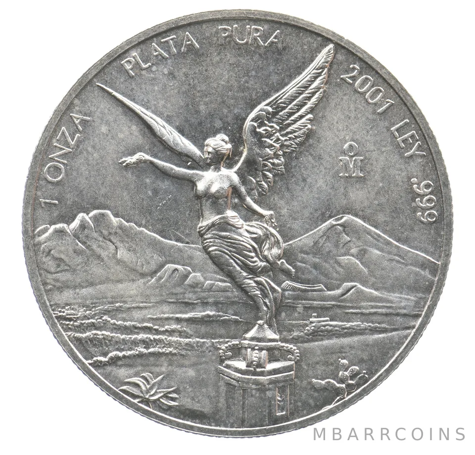 2001 Mo Mexico 1 Onza Silver Libertad a6404