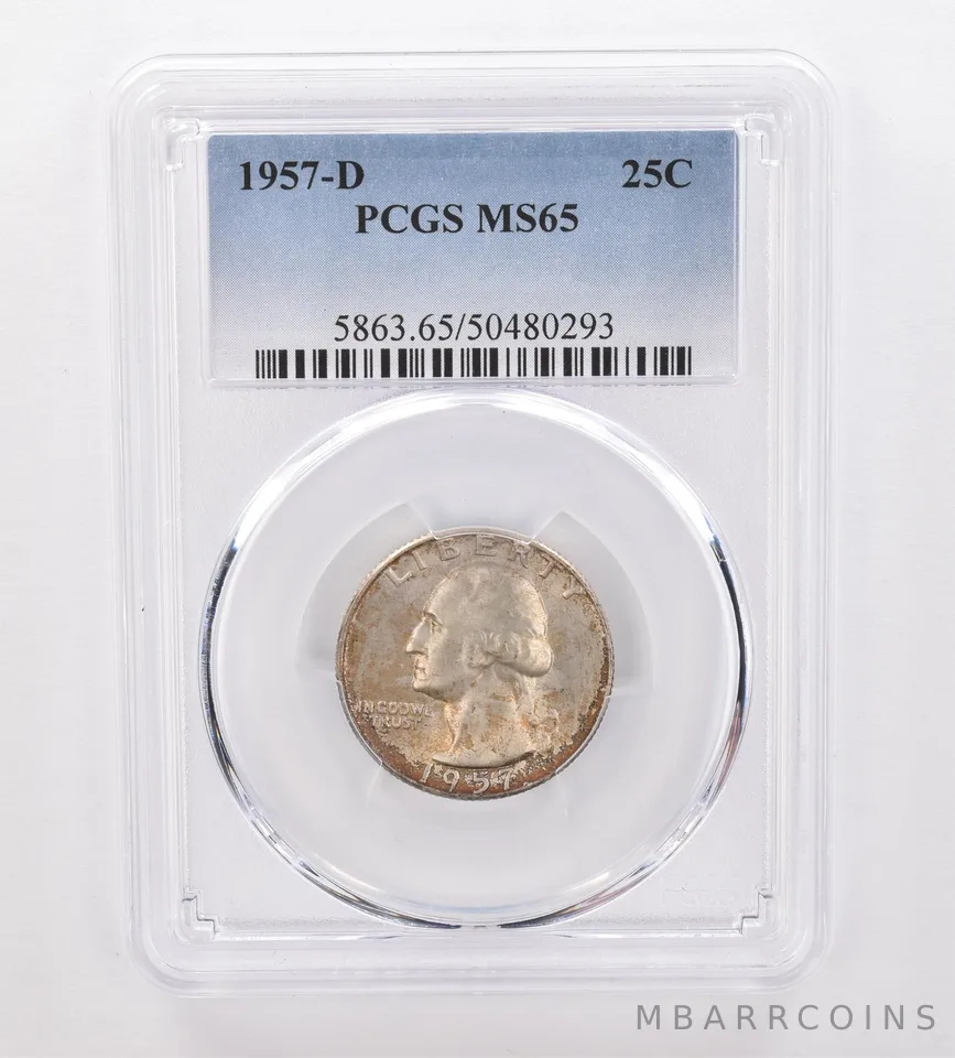 1957-D Washington Quarter MS65 PCGS Beautiful Tone *0025