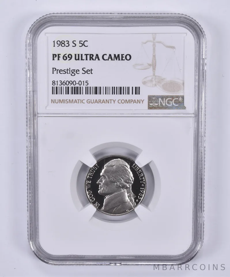 1983-S Jefferson Nickel Prestige Set PF69 UCAM NGC Brown Label