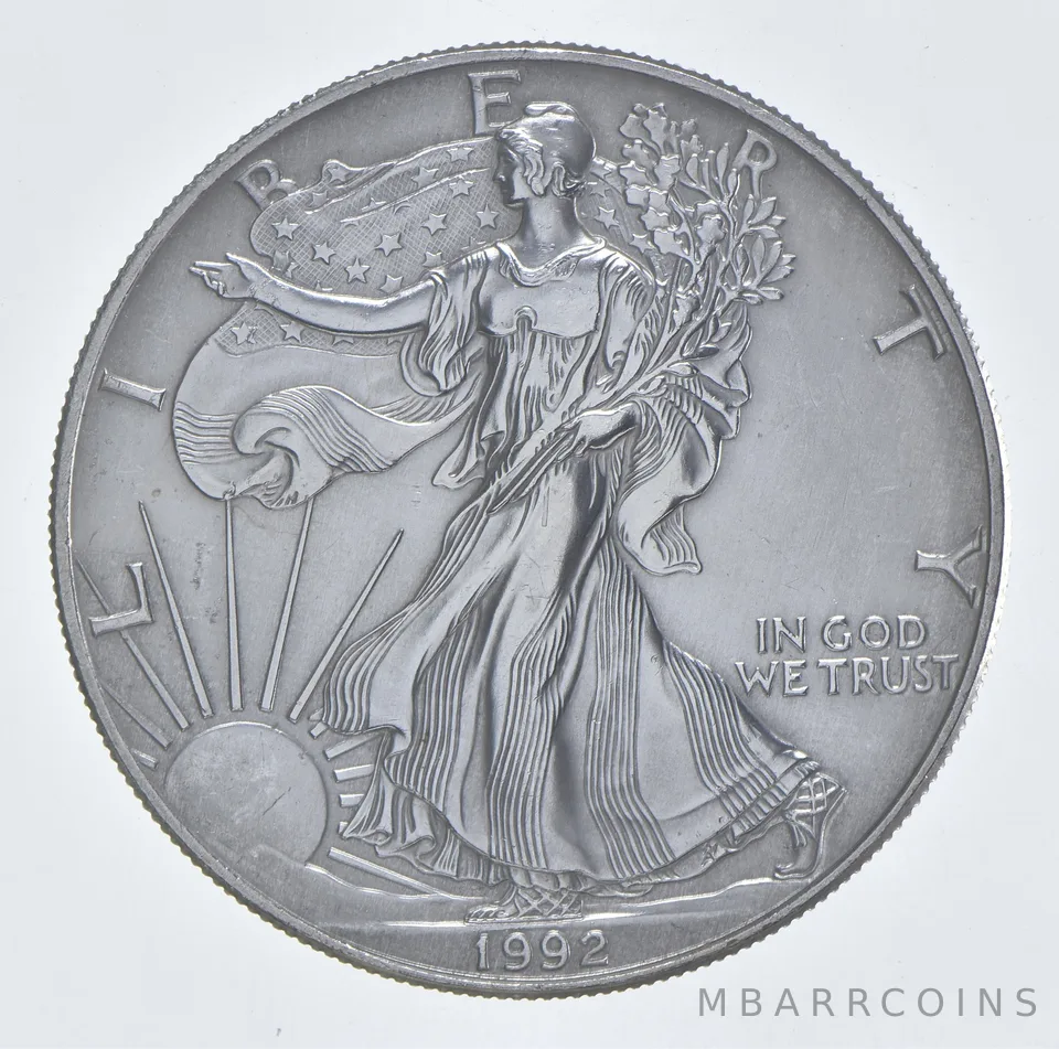 Better Date 1992 American Silver Eagle 1 Troy Oz .999 Fine Silver *080