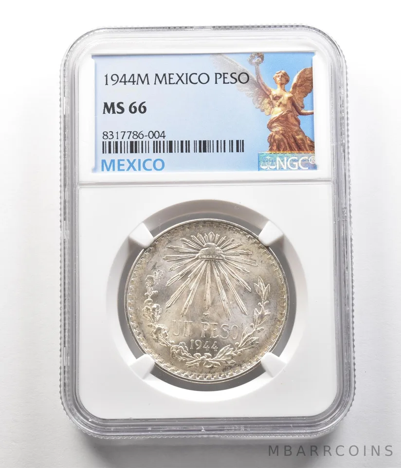 1944 M Mexico Peso MS66 NGC a6805