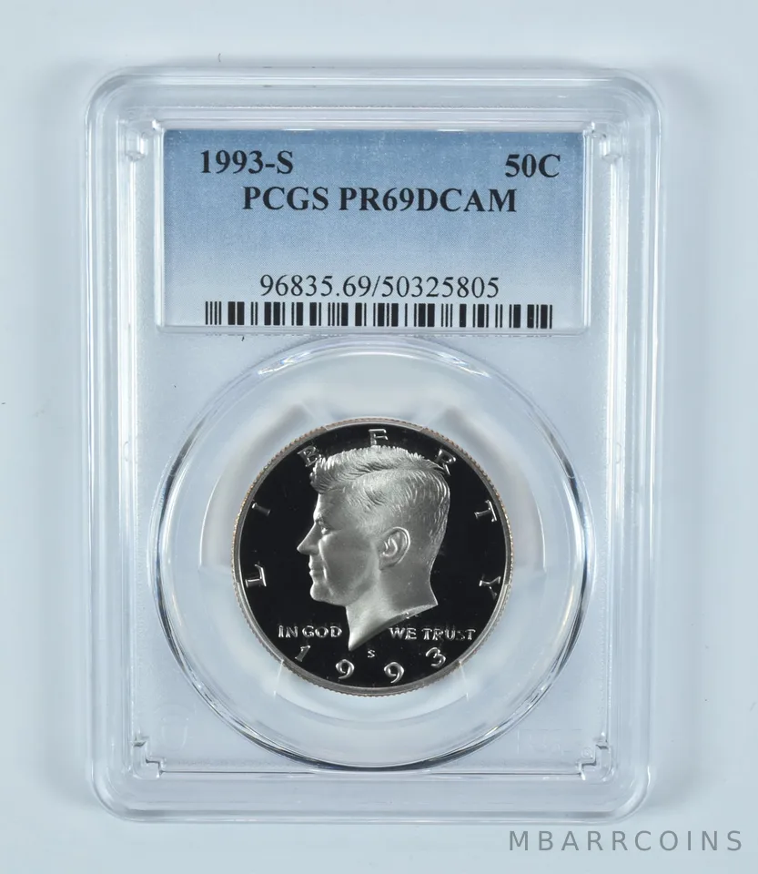 1993-S Kennedy Half Dollar PR69 DCAM PCGS Blue Label