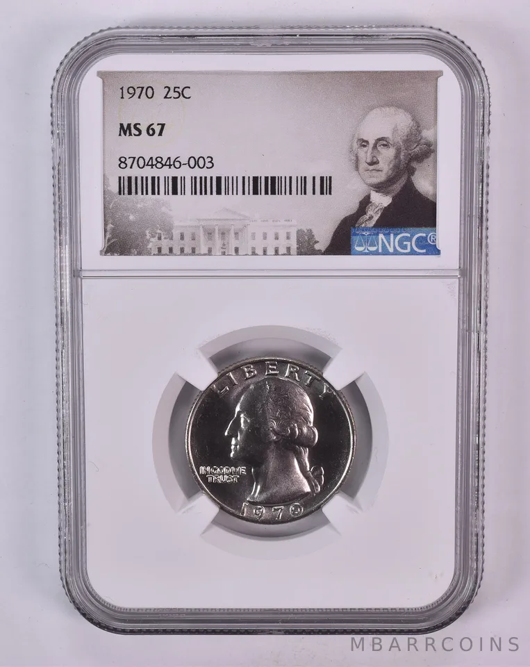 1970 Washington Quarter MS67 NGC Special Label
