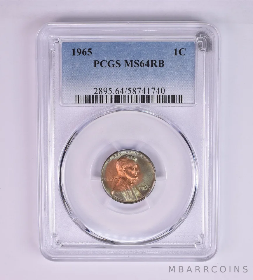 1965 Lincoln Memorial Cent MS64 RB PCGS Beautiful Tone *1232